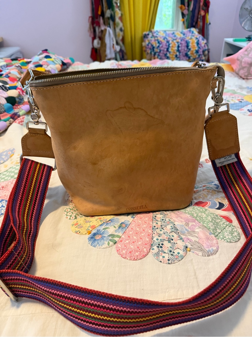 Consuela Diego Wedge Bag Multicolor Striped Strap